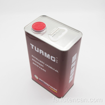 قوطی حلبی رنگ ماشین مربعی خالی